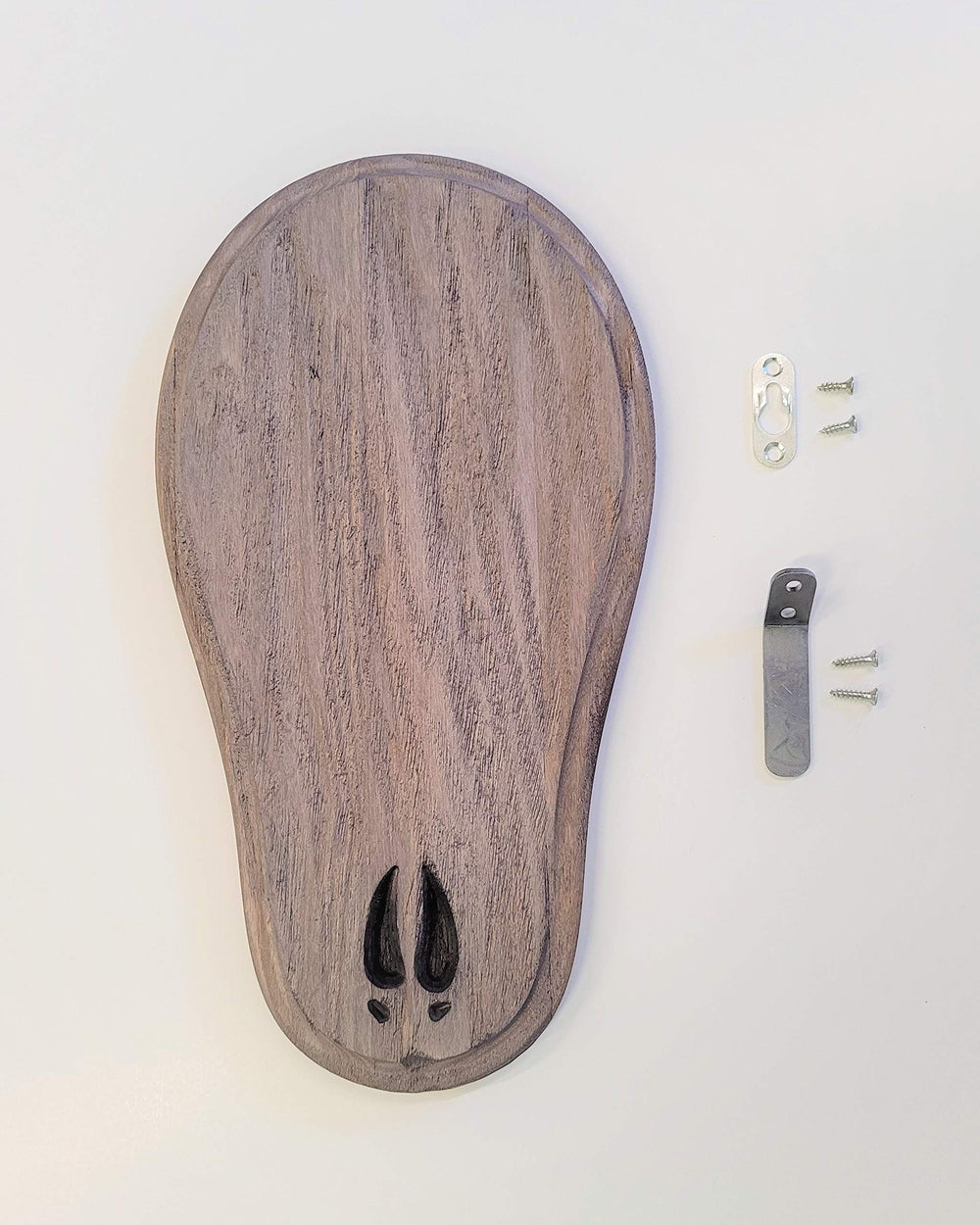 Taxidermists Woodshop TTW Weathered Wood Deer Track display-ready plaque ideal for quick setup and transport