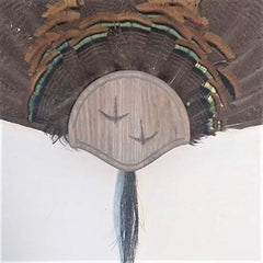 Taxidermists Woodshop Weathered Wood Carved Track Turkey Mounting Kit with carved tracks offers authentic display and quick mounting.