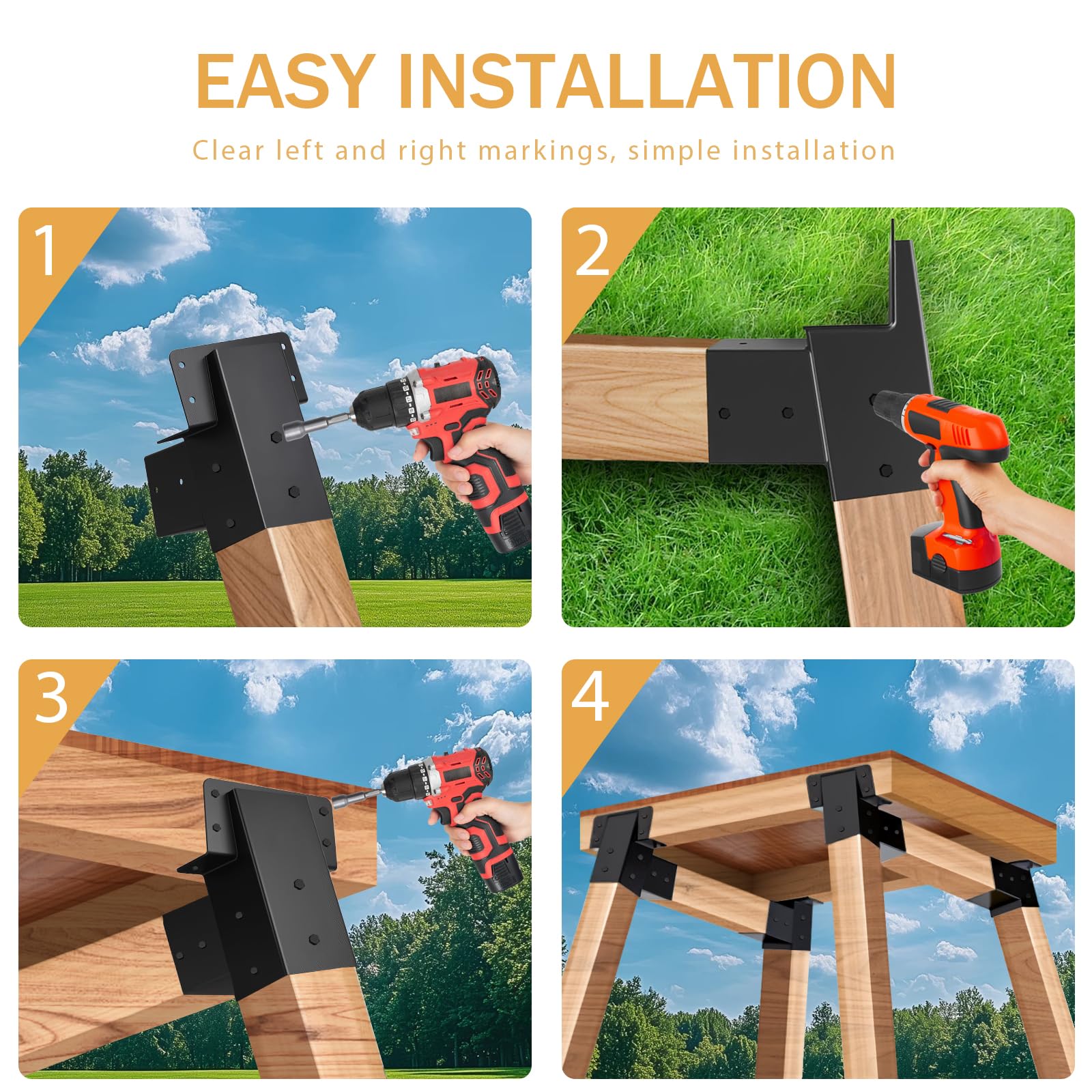 TAYORY brackets suit outdoor platforms, deer stands, tree houses, and shooting shacks.