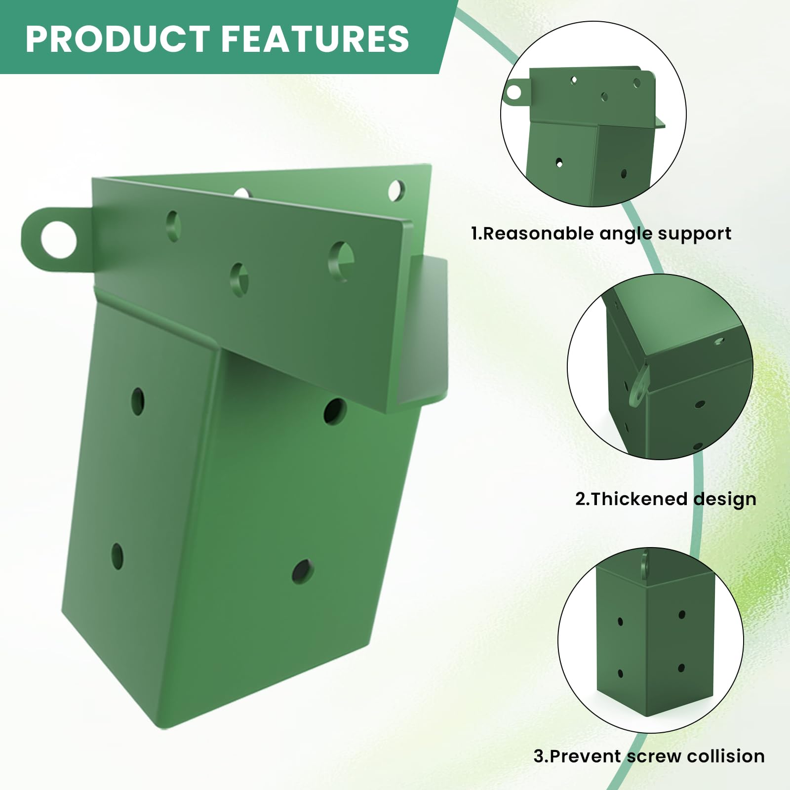 TAYORY welded high-carbon steel construction brackets ensure strong load support.
