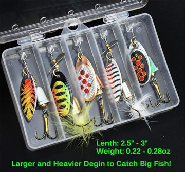 Bright strike-attractor sleeves on the lures