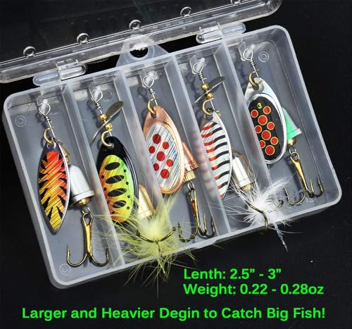 Trout lures with sharp trebles and colored sleeves