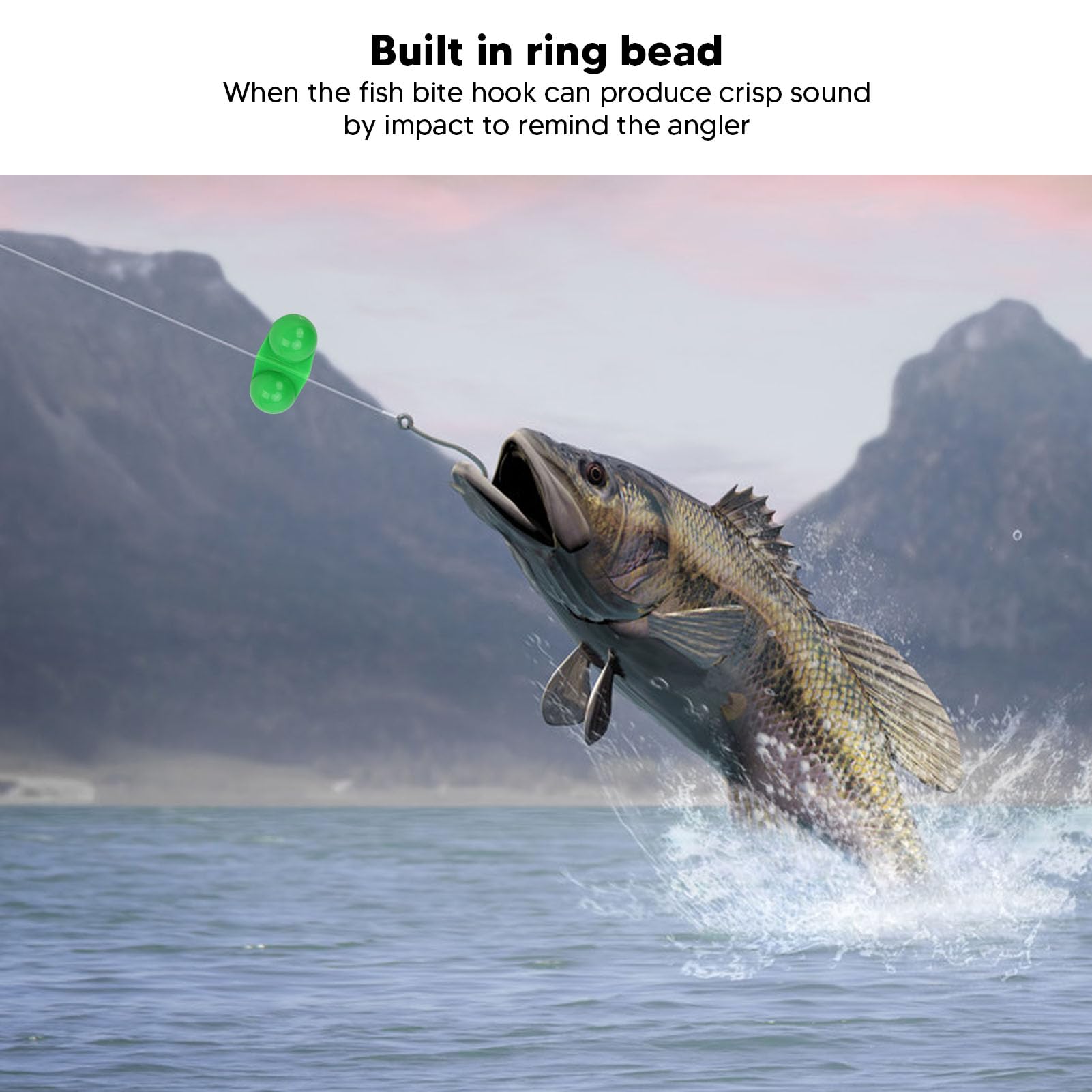 Tbest plastic case attractor beads compatible with diverse fishing lines.