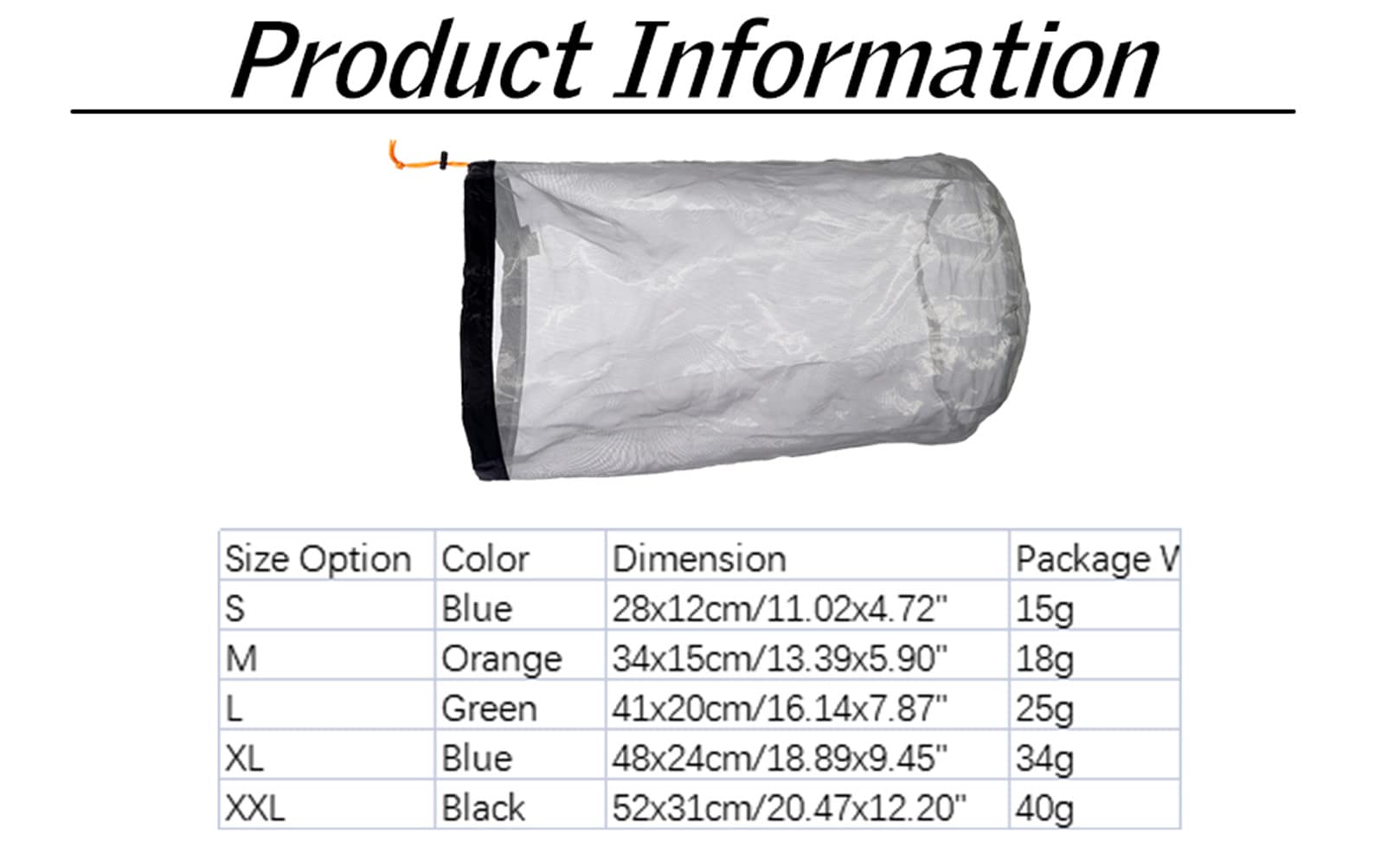 Tbest Anchor Mesh Bag used during camping and hiking for organized storage.