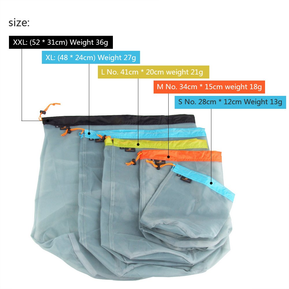 Tbest Anchor Mesh Bag secure drawstring closure for quick access.