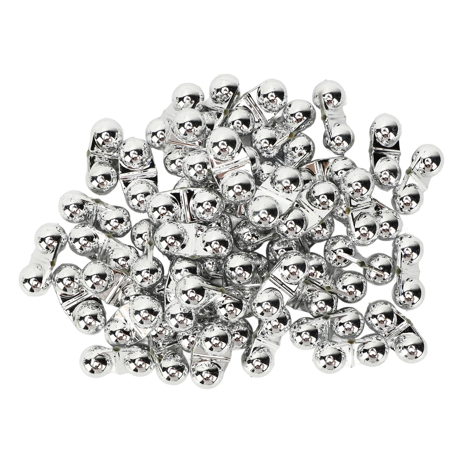 Silver color beads reflect light, attracting attention underwater.