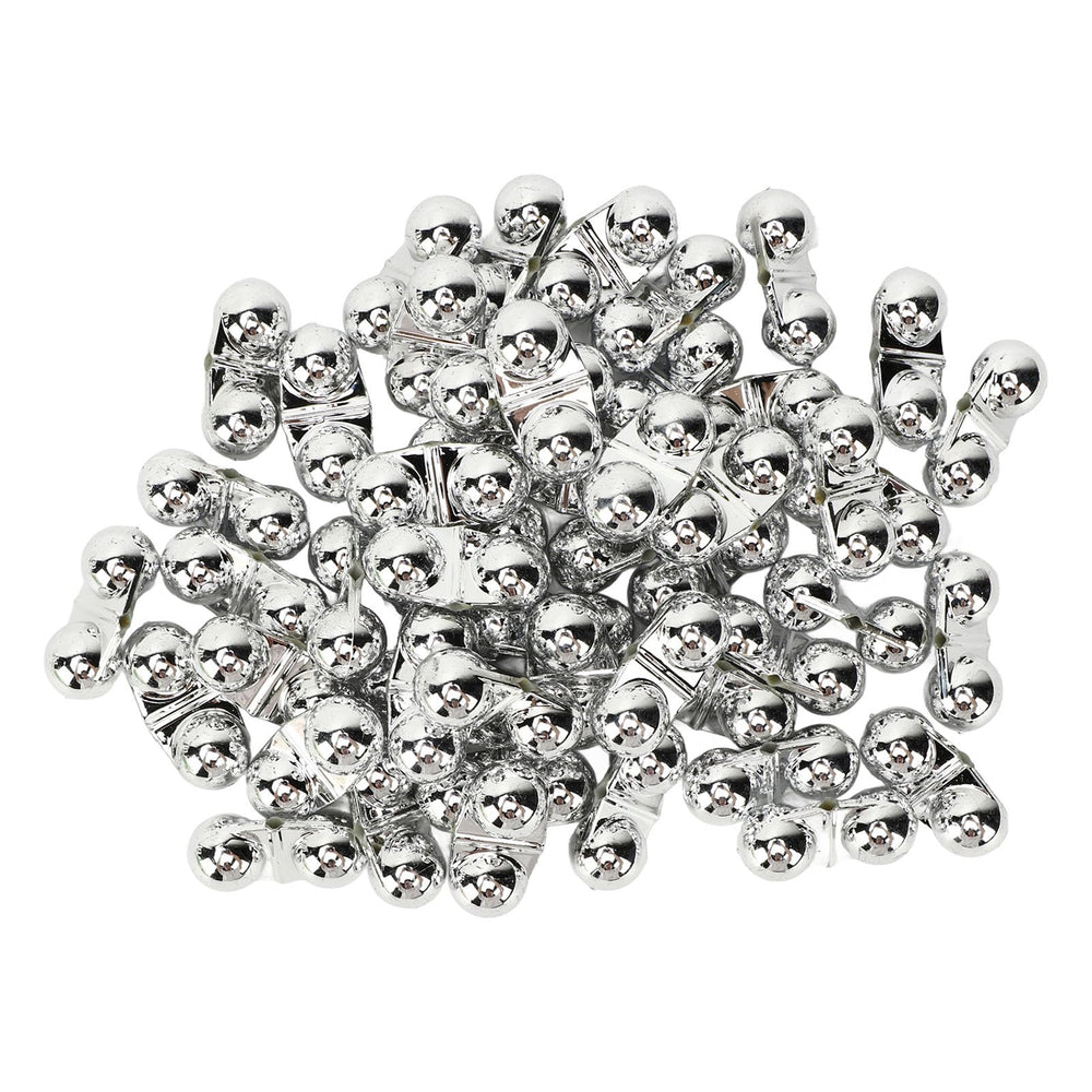 Silver color beads reflect light, attracting attention underwater.