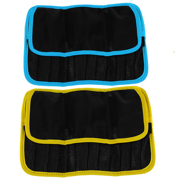 Travel-friendly blue fishing accessory bag for anglers