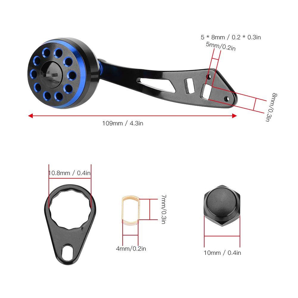 Solid metal construction of the reel handle knob