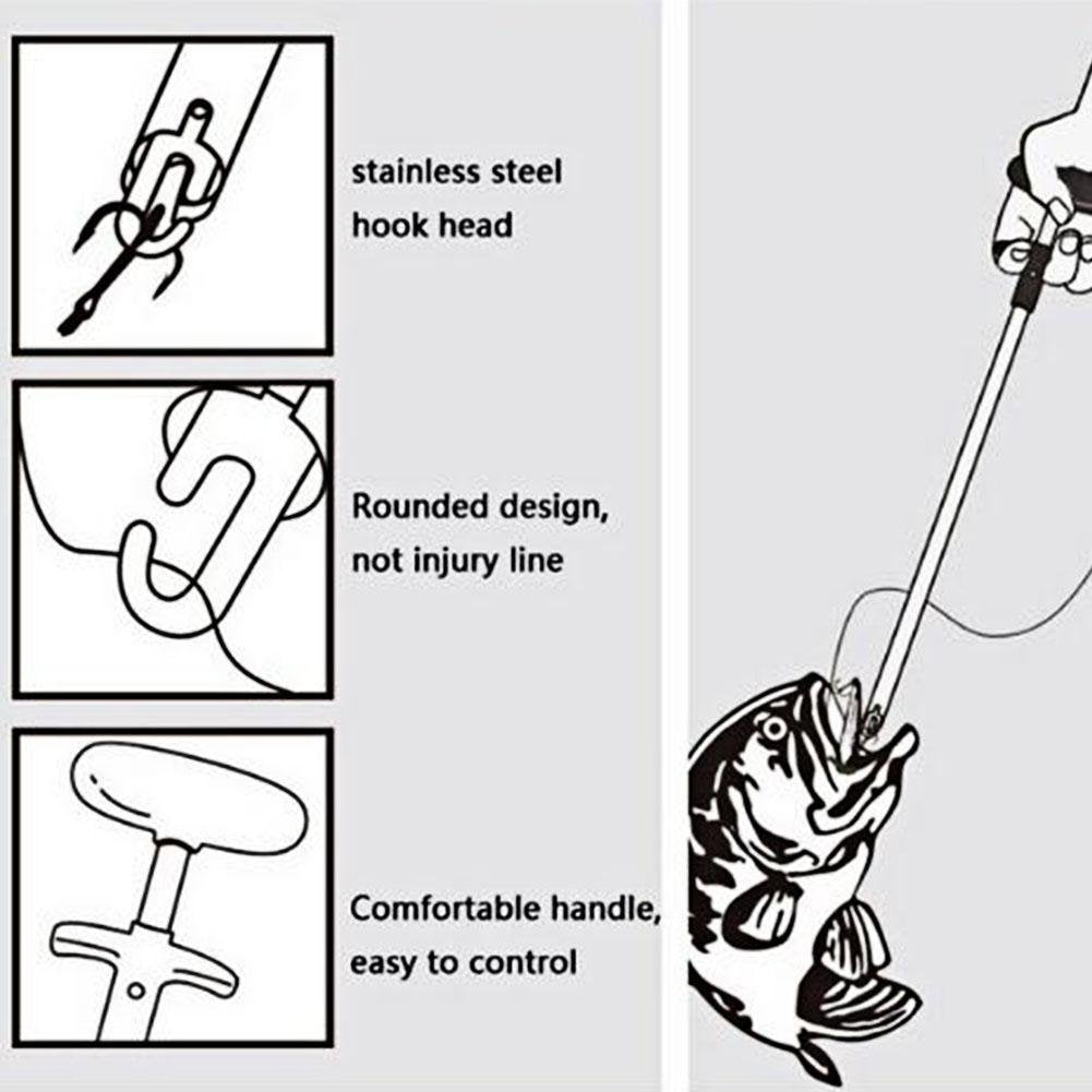 Tbest hook remover with mount hole for anti-lost lanyard and secure carrying.