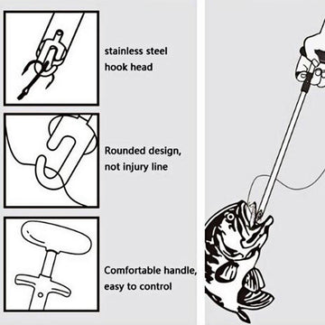 Tbest hook remover with mount hole for anti-lost lanyard and secure carrying.