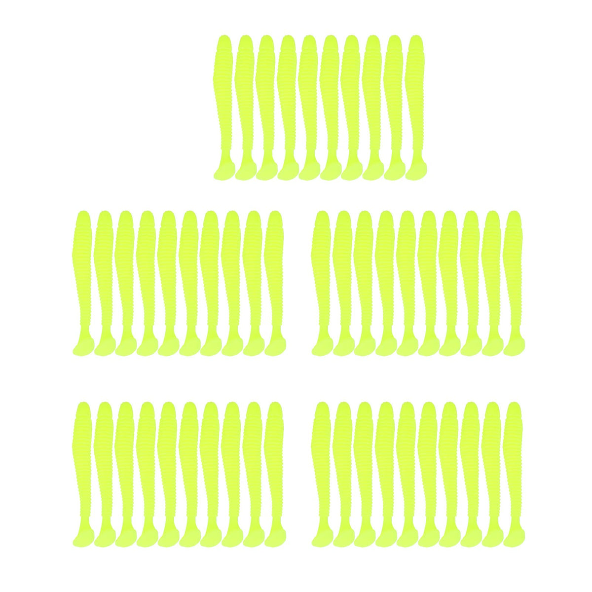 Tbest yellow 5cm rubber lure with lifelike wobble attracts mackerel