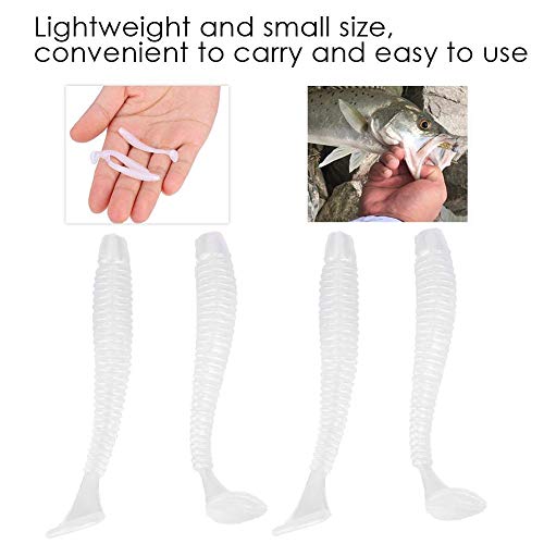 Tbest single T-tail design lure close-up to attract fish.