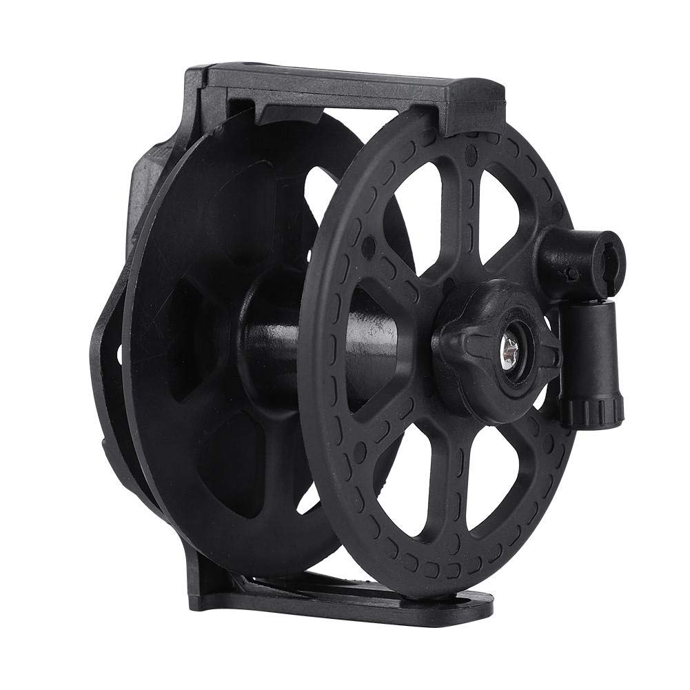 Tbest spearfishing reel horizontal closeup shows sturdy line control.
