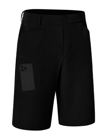 TBMPOY men's 11in golf shorts fabric close-up highlights premium drape for all-day comfort.