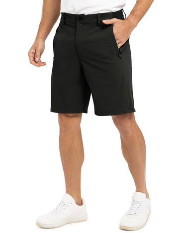 TBMPOY men’s 9-inch golf shorts front view with quick-dry comfort