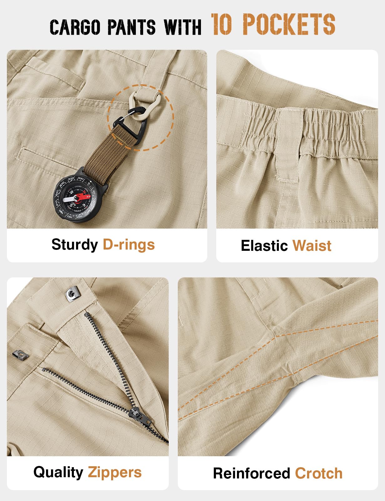 TBMPOY ripstop work pants reinforce crotch for tear resistance during movement