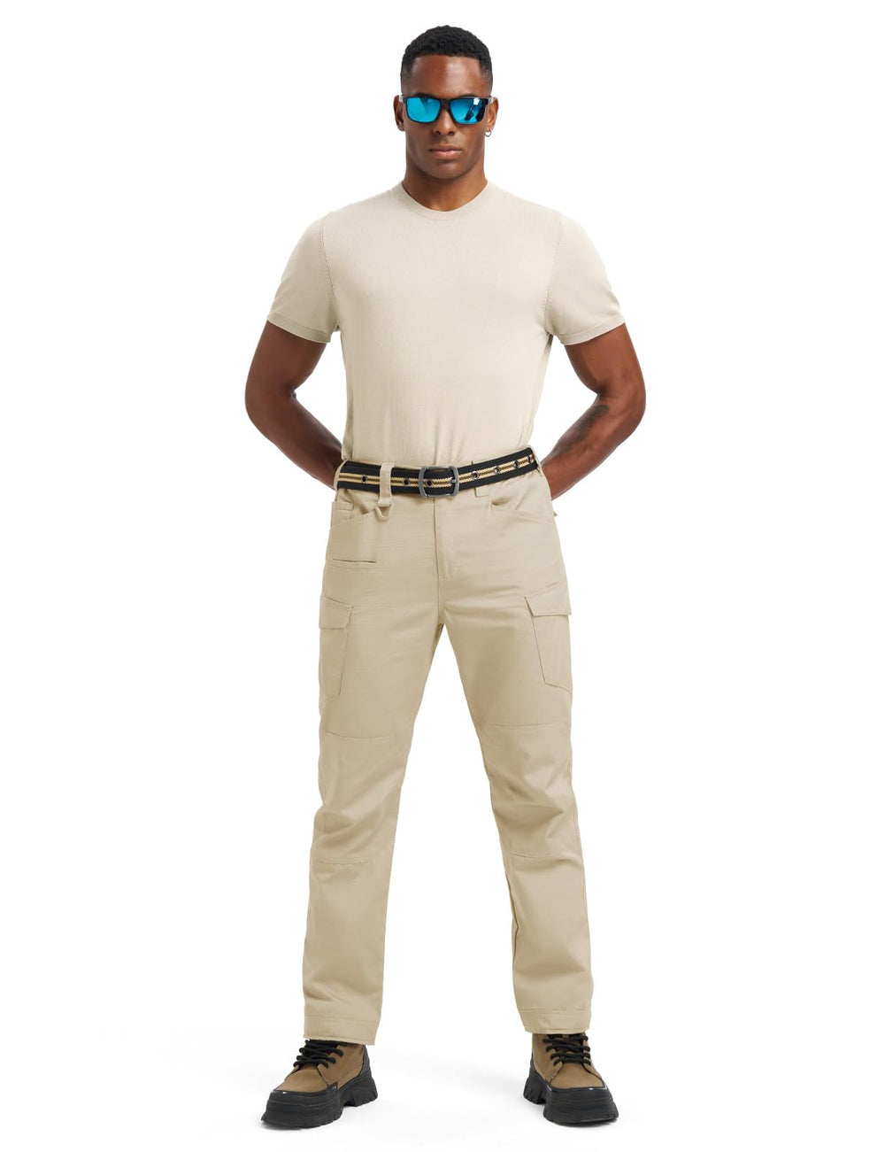 TBMPOY tactical pants showcase water resistant fabric for light rain