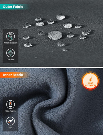 TBMPOY men's fleece-lined snow pants 3D knee design enables easier movement.