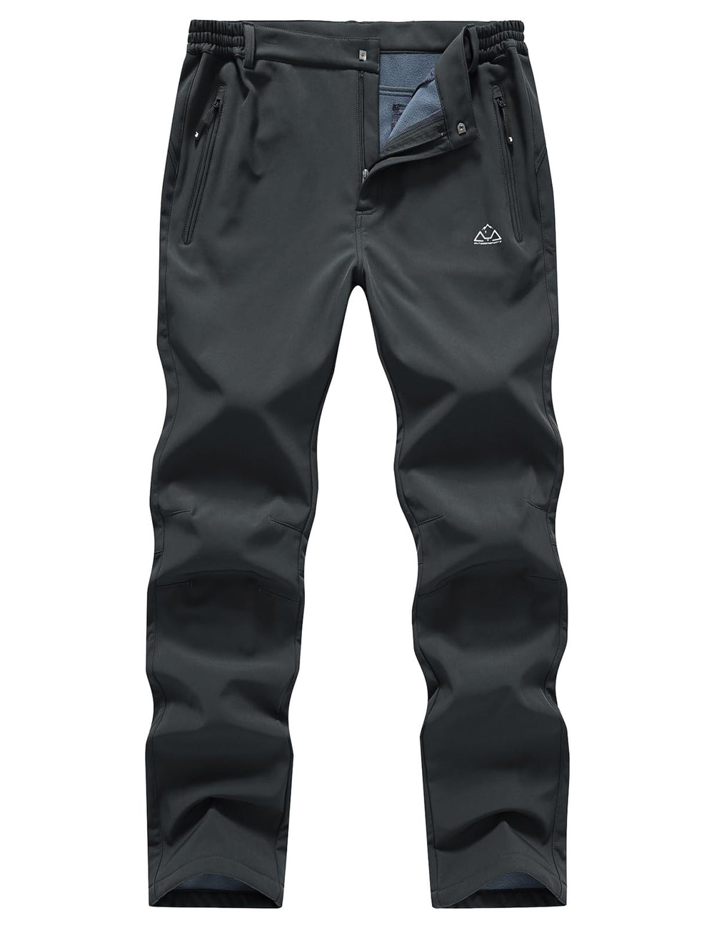 TBMPOY men's fleece-lined snow pants front view highlighting warmth for cold outdoor activities.