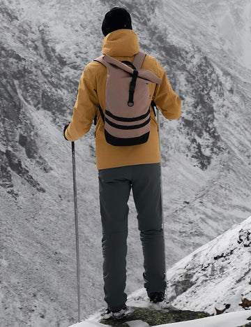 TBMPOY men's fleece-lined snow pants waterproof shell protects against snow and rain.