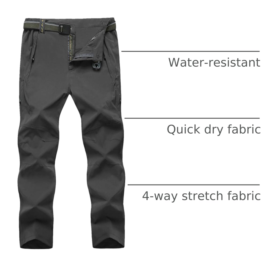 TBMPOY men's hiking pants back-zip pocket secures small essentials on camping trips.