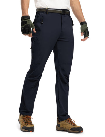 TBMPOY hiking pants show elastic waist and buckle for adjustable fit.