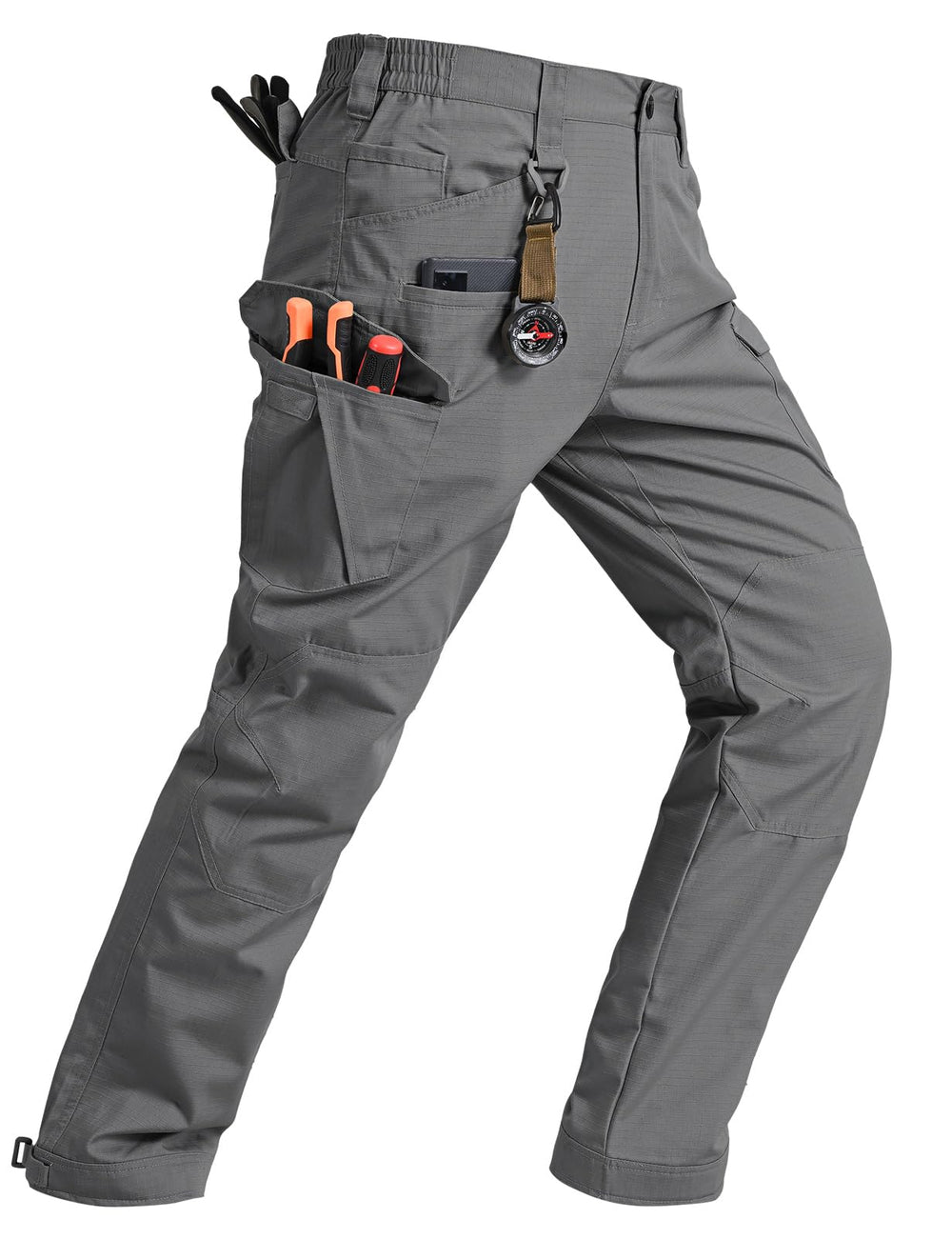 TBMPOY men's lightweight ripstop tactical pants front view for outdoor versatility
