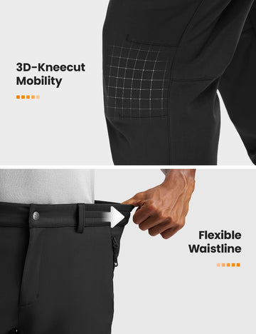 TBMPOY elastic waist pants image emphasizes secure fit and easy adjustability