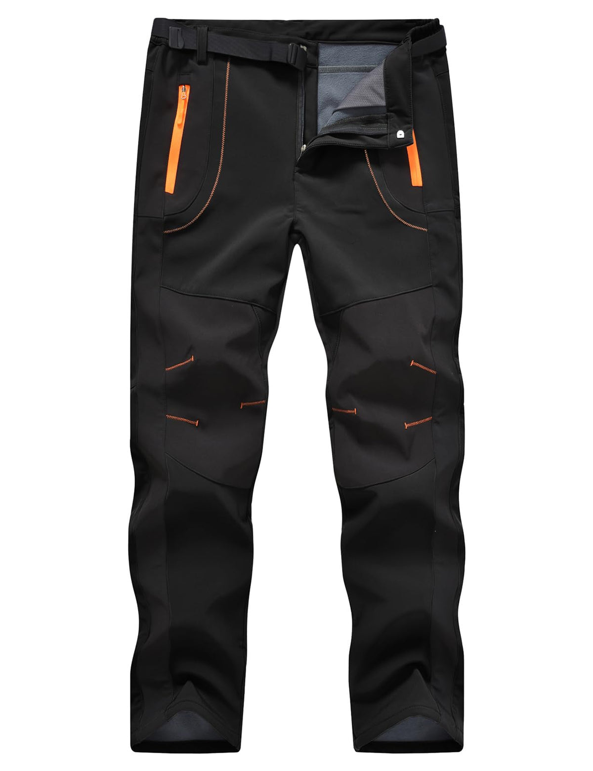 TBMPOY men's snow pants front view, waterproof warmth for winter hikes.