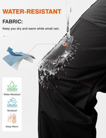 TBMPOY zippered pockets secure phone and keys during skiing or hiking.