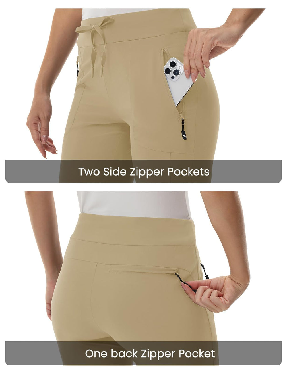 TBMPOY women's hiking pants - adjustable drawstring image enabling a personalized fit.