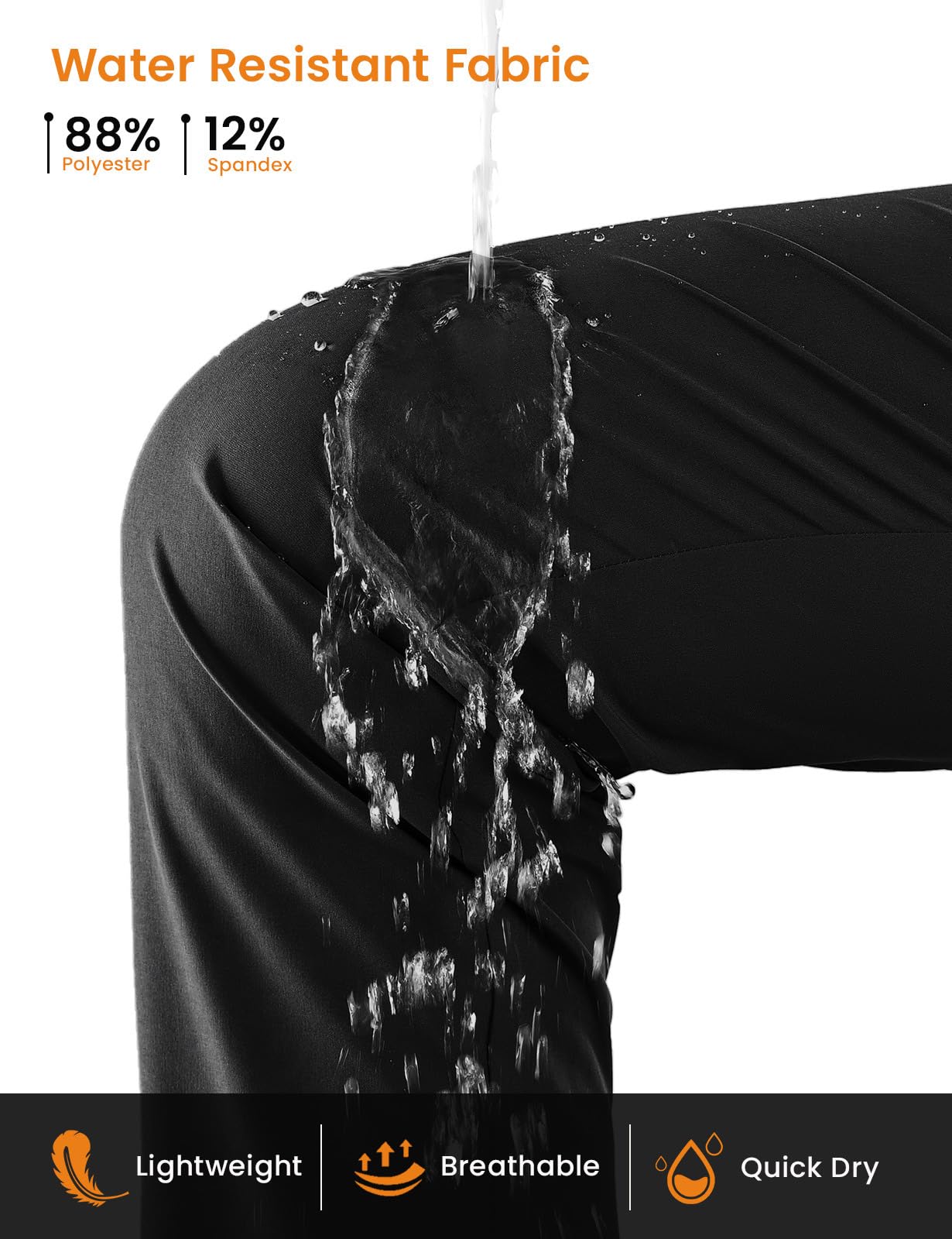 TBMPOY straight-leg hiking pants on model, showcasing unrestricted movement.