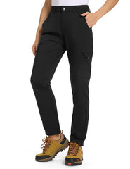 TBMPOY women's hiking cargo pants front view shows water-resistant fabric for outdoor comfort