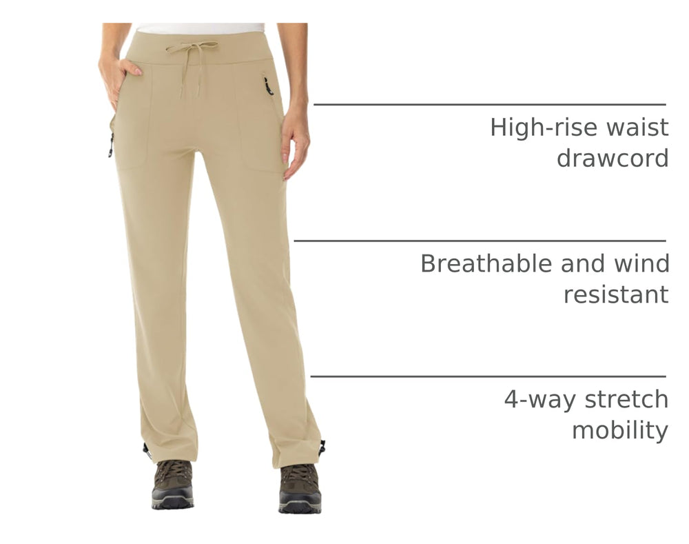 TBMPOY women's hiking pants - zippered pockets image highlighting secure storage on trails.