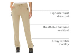 TBMPOY women's hiking pants - zippered pockets image highlighting secure storage on trails.