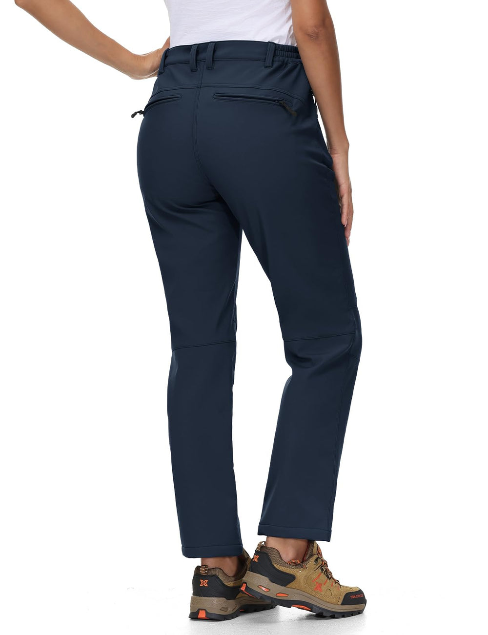 TBMPOY softshell cargo pants suitable for skiing, hiking, and travel.