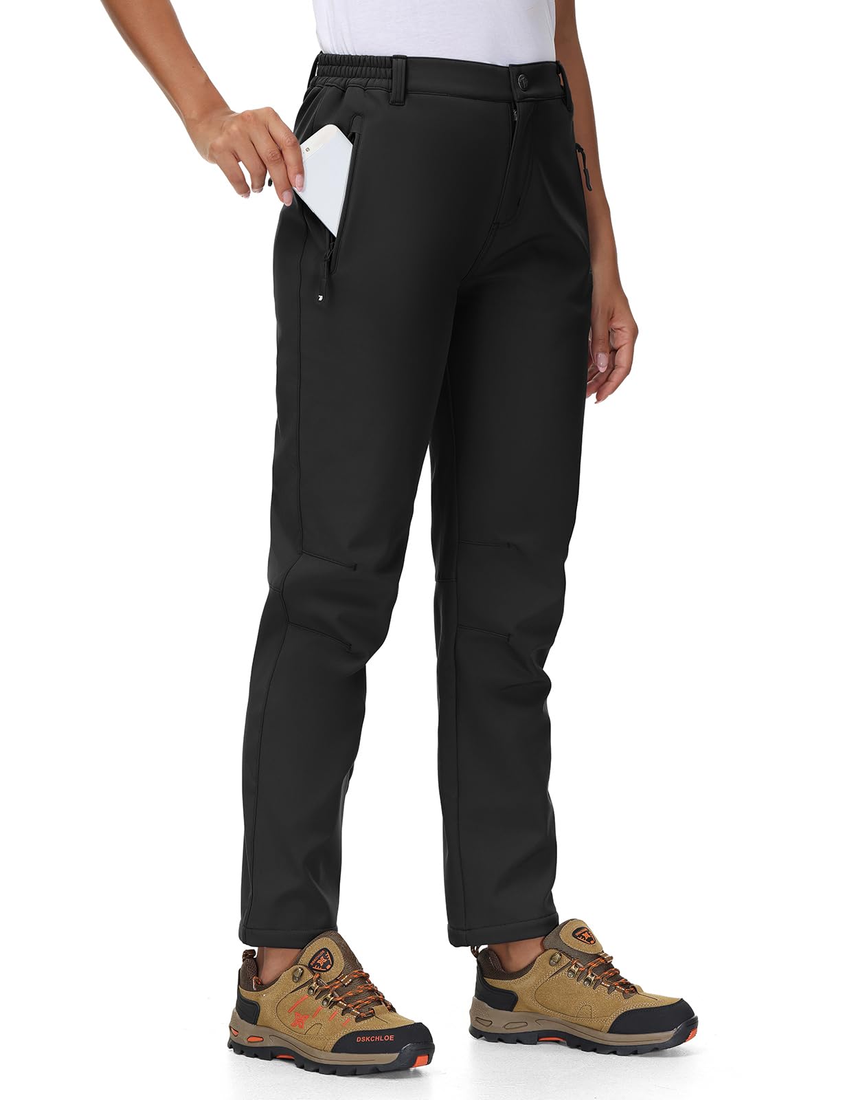 TBMPOY Women's Ski Pants Windproof Knee design shields cold gusts.
