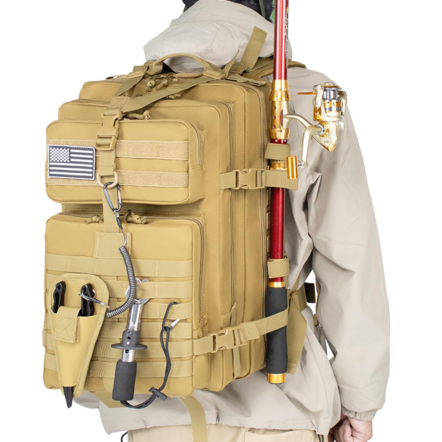 TBNBO 45L loading layout demonstrates capacity for multiple tackle boxes.