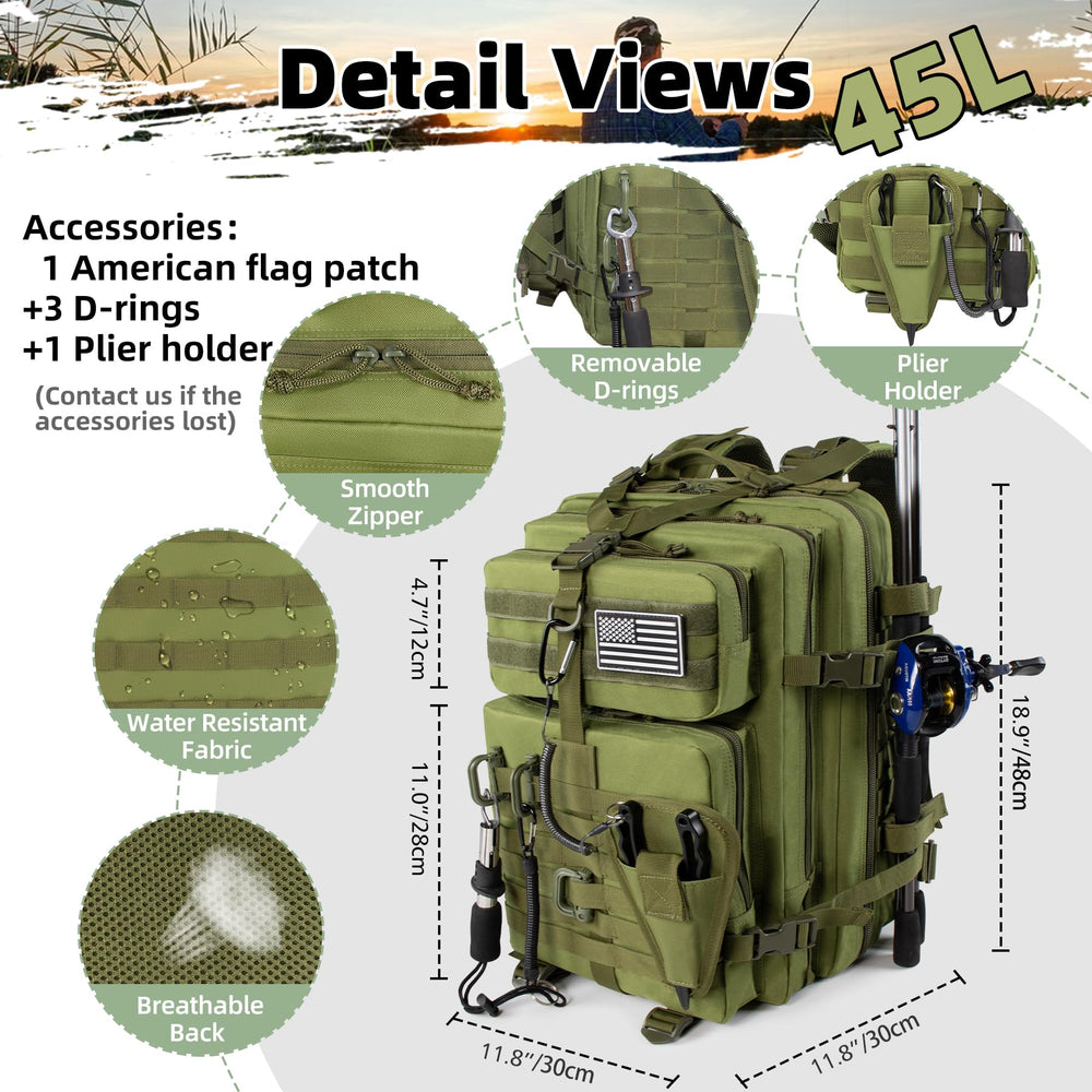 TBNBO rod holders side access keep poles secure on hikes