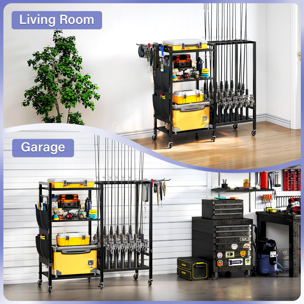 Gift-ready fishing rod rack for enthusiasts
