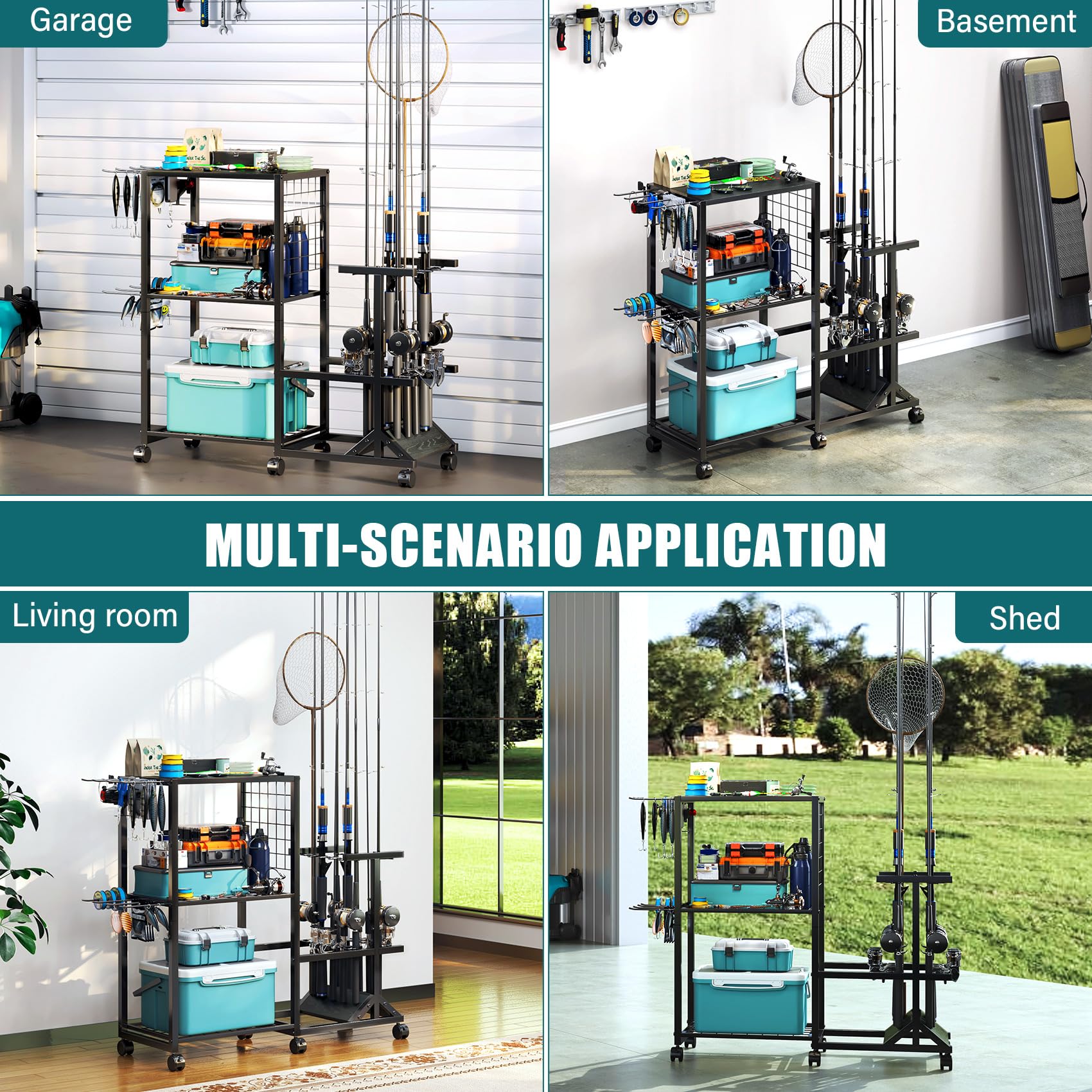TC-HOMENY garage-ready design fits garages and basements with versatile storage.