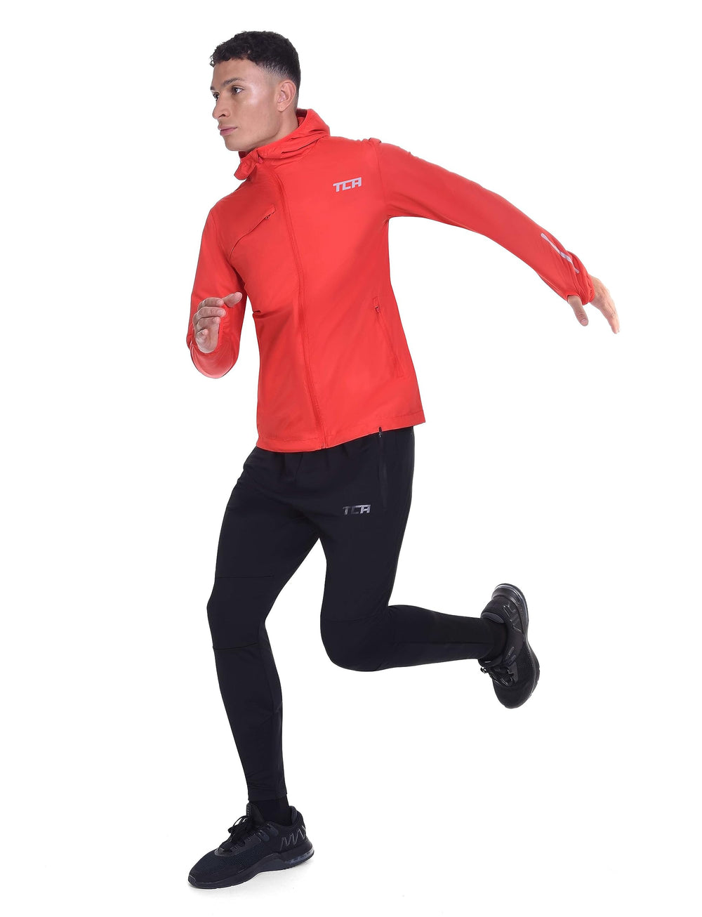 TCA jacket side pocket secures essentials during training and commutes