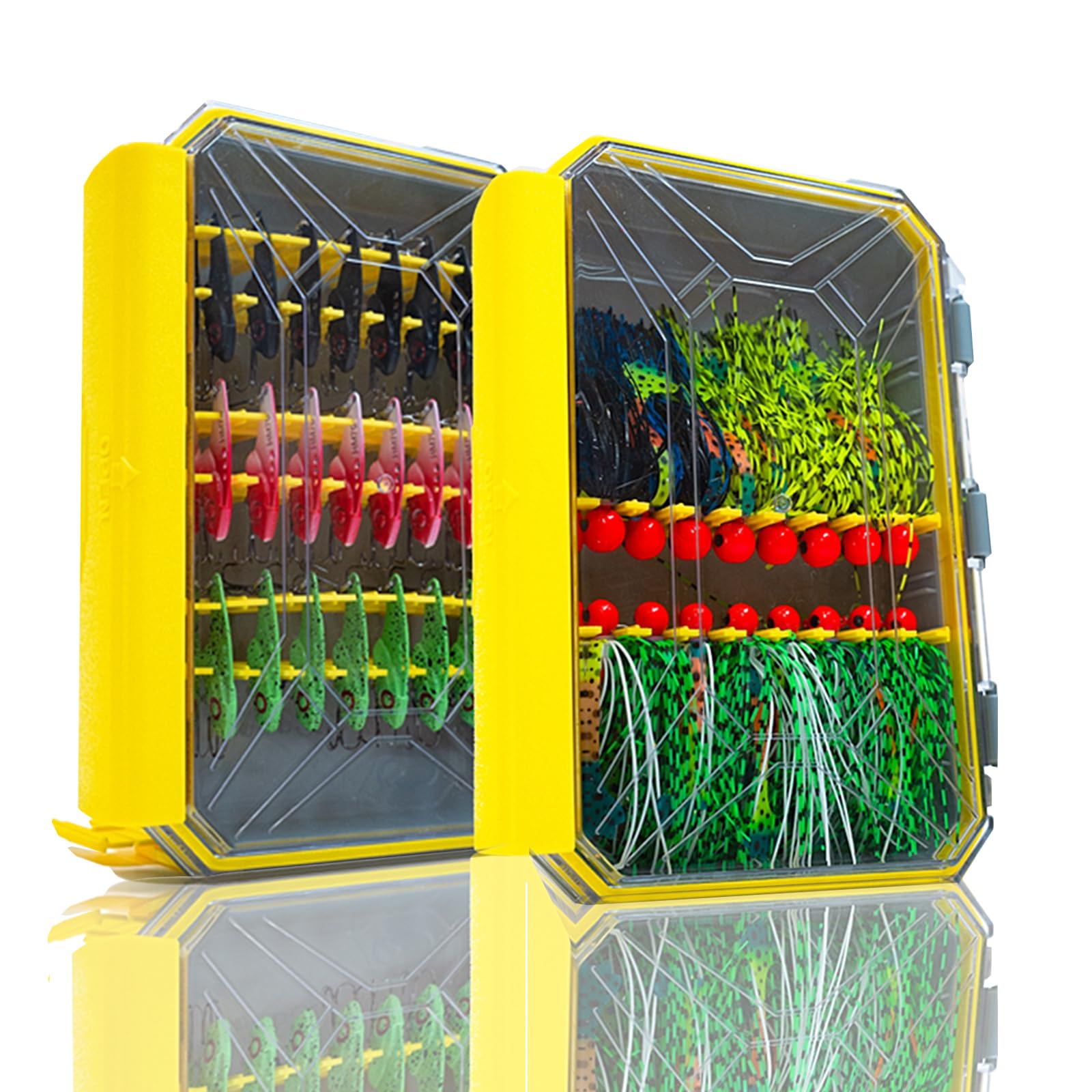 Tcakelox 2000 Lure Storage Box - top view showing insert panels