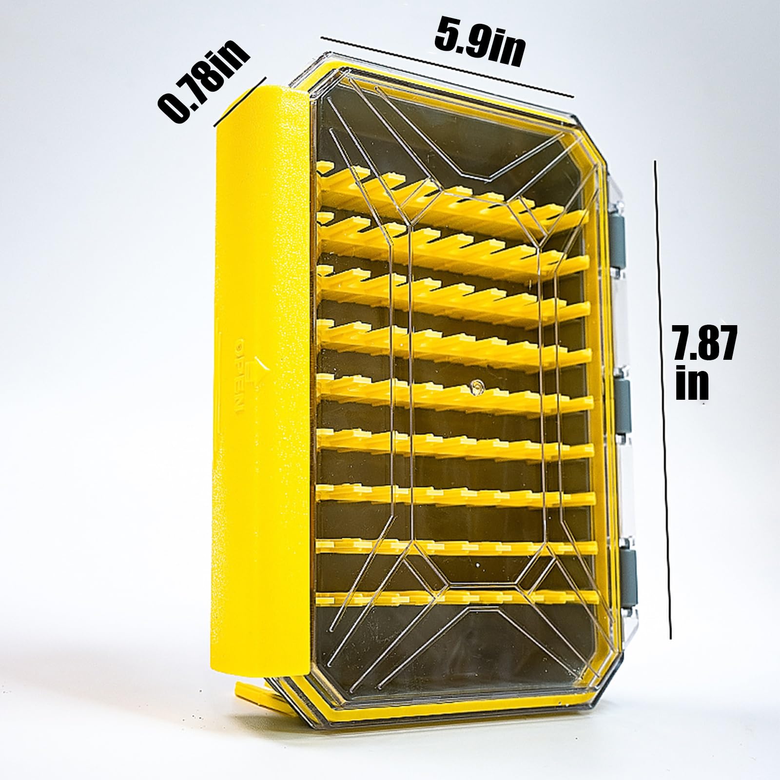Interior showing 9 adjustable insert panels