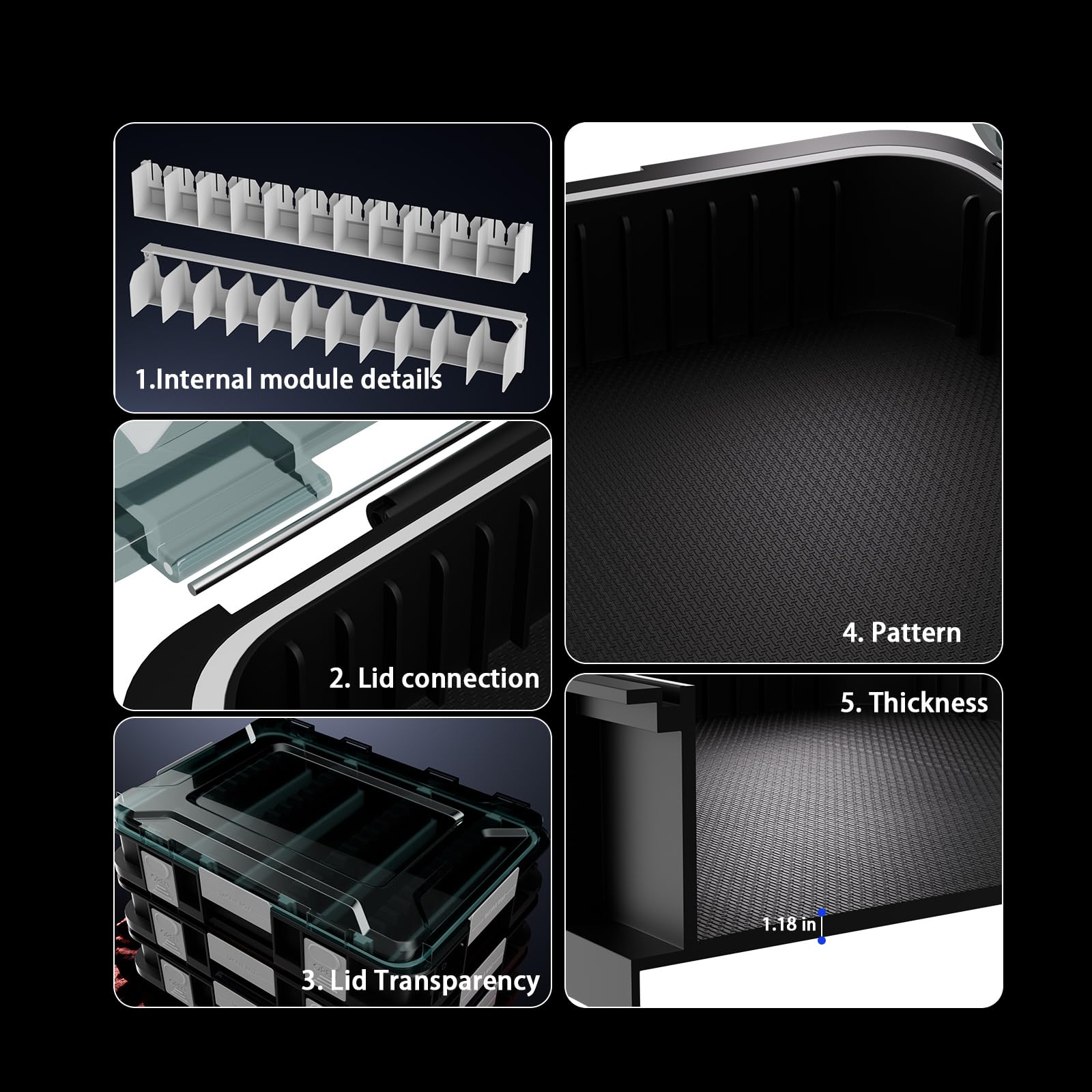 Tcakelox 2300 multiple boxes linked for scalable, extended tackle storage.
