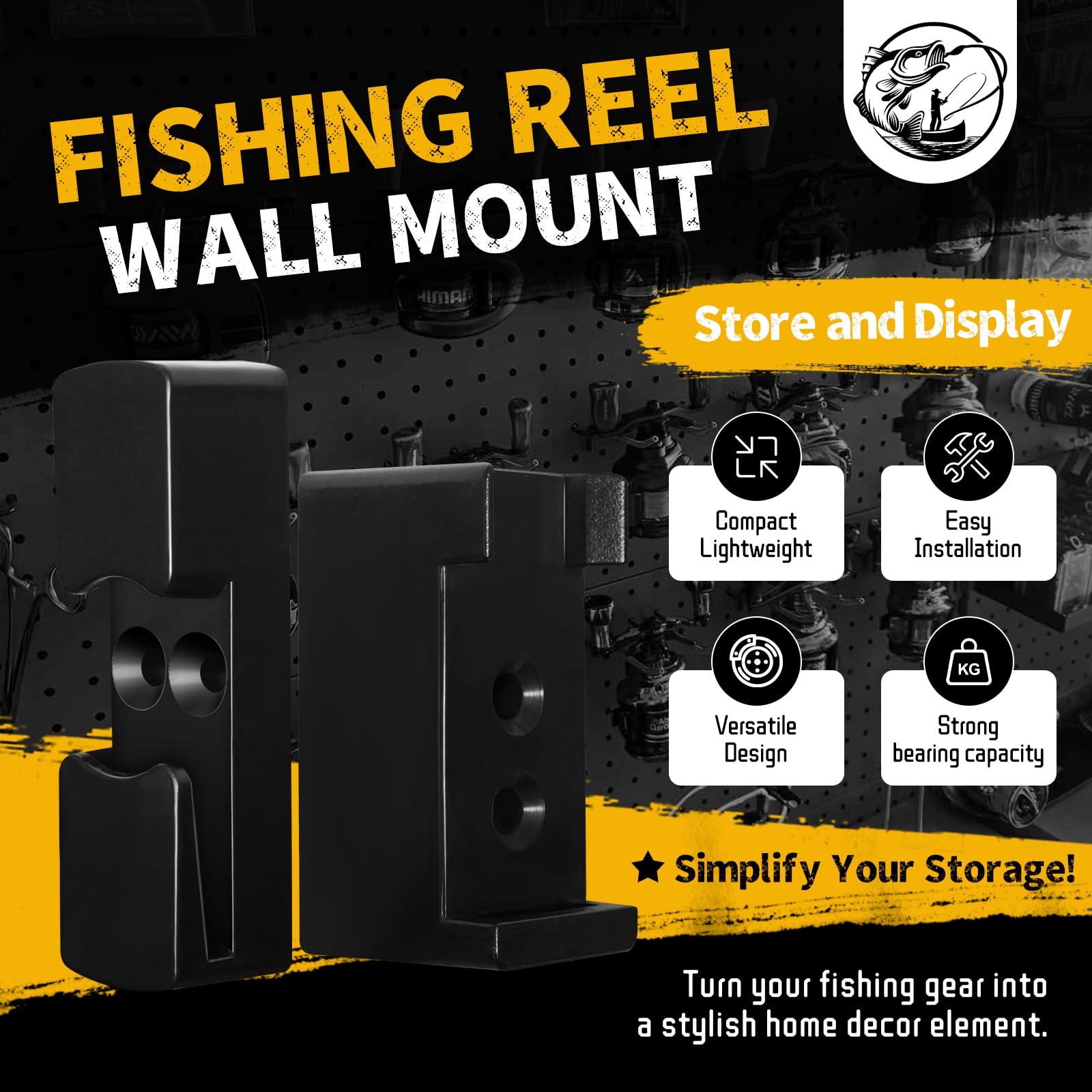 Reel storage rack showing compact and space-saving design