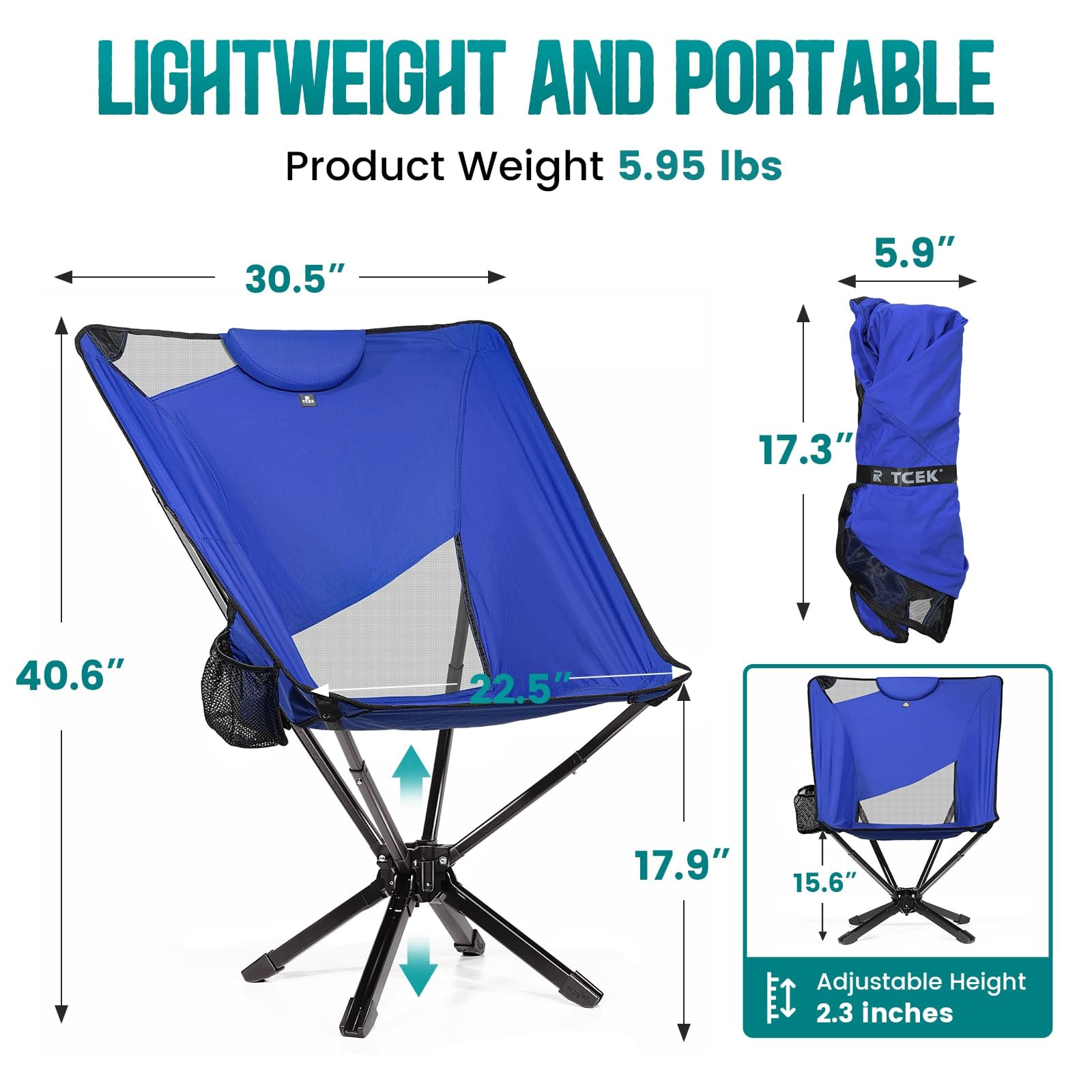 TCEK Riselite adjustable-height button demonstrates quick comfort tuning on the go.