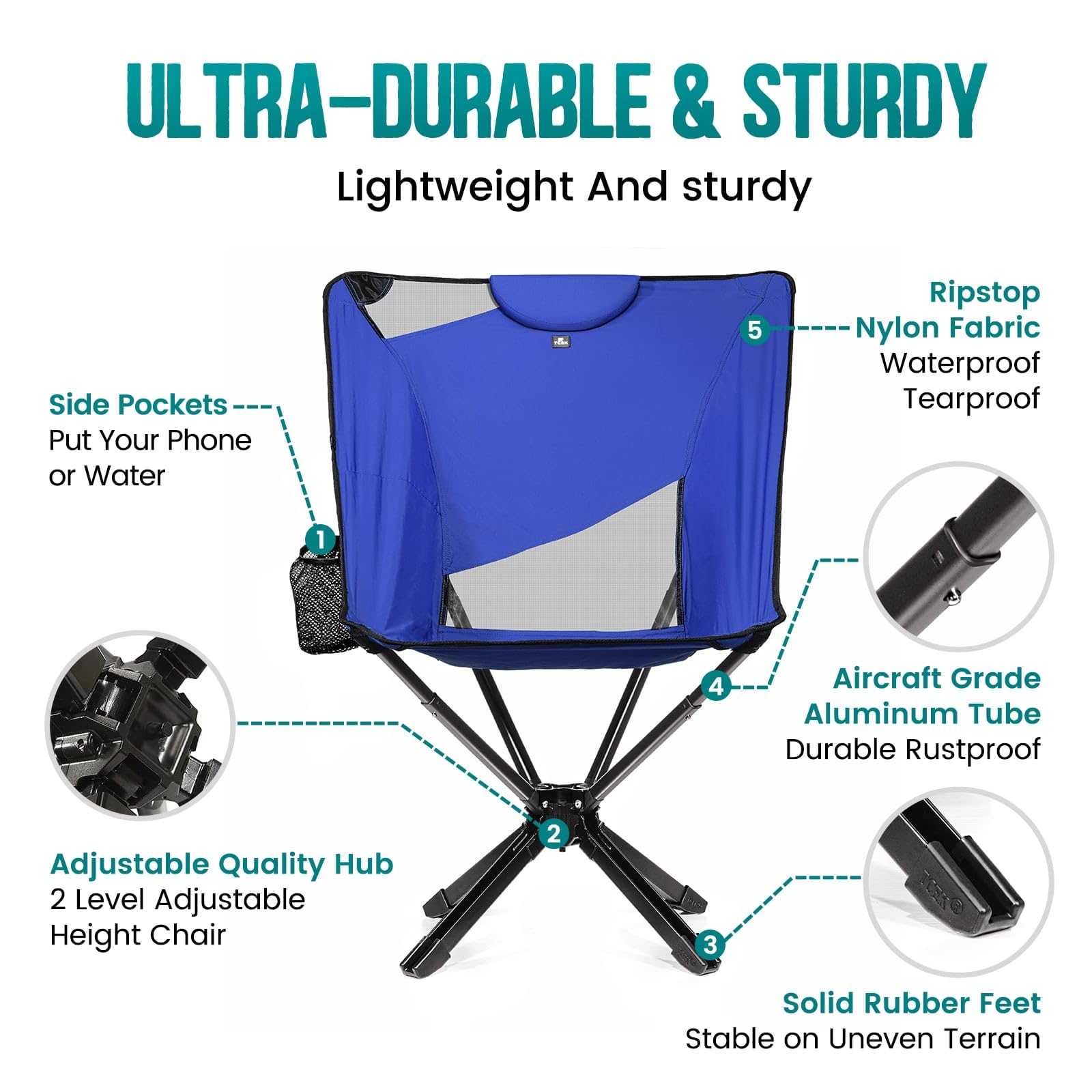 TCEK Riselite easy-setup-20-seconds saves time between activities.