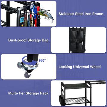 TC-HOMENY durable storage rack blending with home decor in a workshop setting.